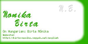 monika birta business card